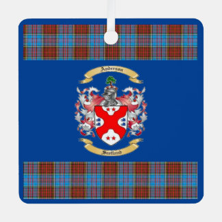 Anderson Crest w/Anderson Tartan* Metalen Ornament