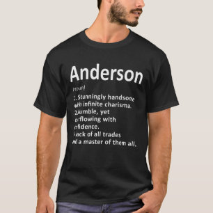 Anderson Definitie Gepersonaliseerde Naam Grappige T-shirt