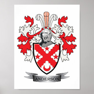 Anderson Family Crest Coat. Poster