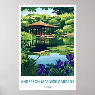 Anderson Japanse Tuinen Park Ski Reizen Nationaal Poster