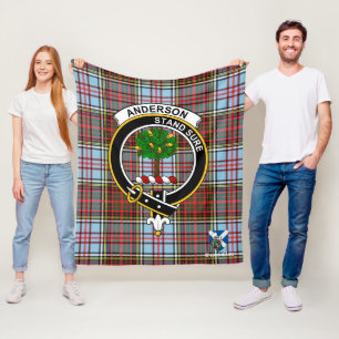 Anderson Oude Clan Badge Tartan Schotlandse ruit Fleece Deken