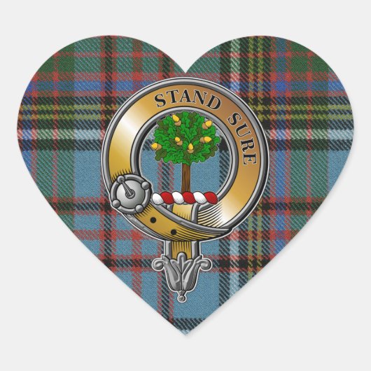 Anderson Tartan & Badge Hart Sticker (Voorkant)