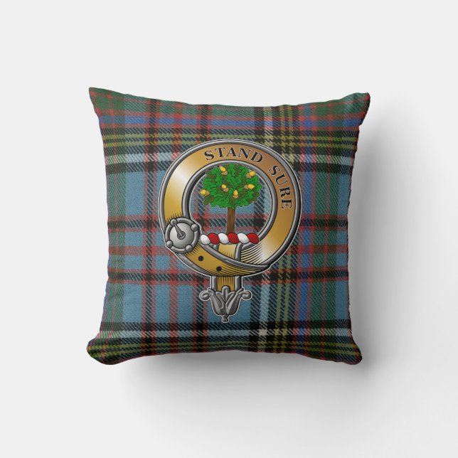 Anderson Tartan & Badge Kussen (Voorkant)