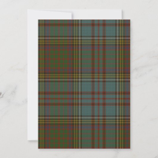 Anderson Tartan Faire-part de mariage (Dos)