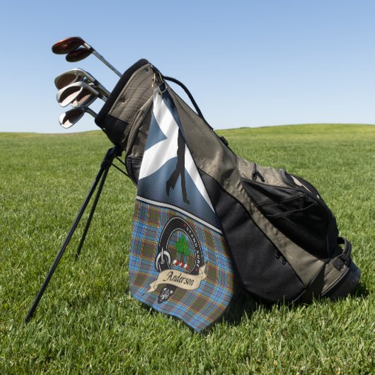 Anderson Tartan Golf Serviette Son (Vert)
