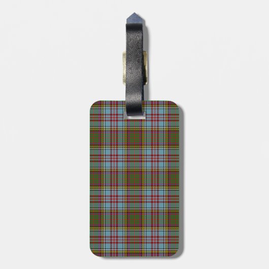 Anderson Tartan Pattern Bagagelabel (Achterkant verticaal)