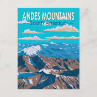 Andes Mountains Zuid-Amerika Reizen Kunst Vintage