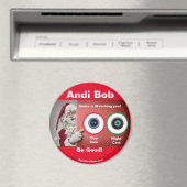 Andi Bob Santa kijkt naar Magnet Magneet (Insitu (Vaatwasser))