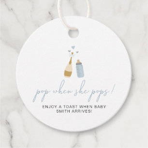 ANDI Dusty Blue Pop als ze Pop Bedankjes Labels