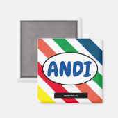 ANDI-kleuren magneet (Voorkant / Achterkant)