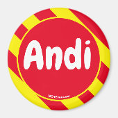 Andi Red/Yellow Magnet Magneet (Voorkant)