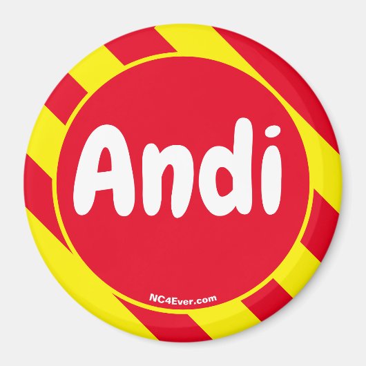 Andi Red/Yellow Magnet Magneet (Voorkant)