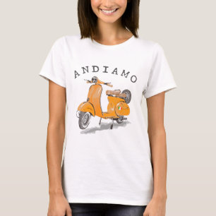 Andiamo Italy Gele Scooter T-shirt
