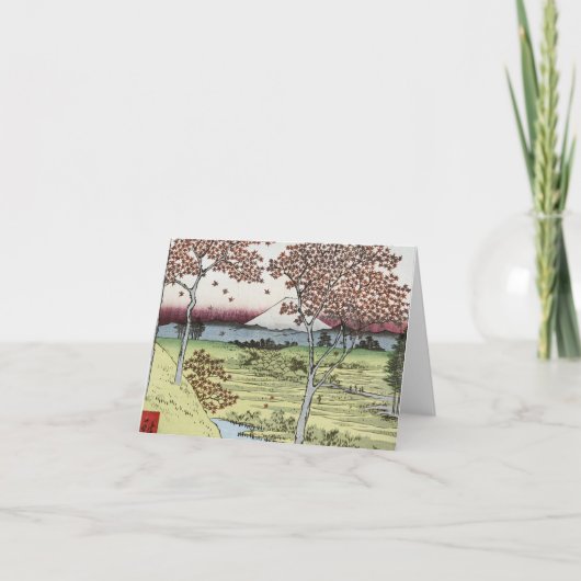 Ando Hiroshige - Sunset Hill Bedankkaart (Voorkant)