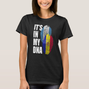 Andorra en Guatemalteekse Mix Dna-vlagwerelderfgoe T-shirt