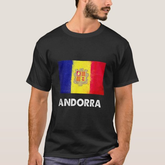 Andorra Flag Andorran T-shirt (Voorkant)