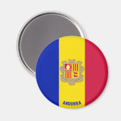 Andorra Flag Charming Patriotic Magneet (Voorkant / Achterkant)
