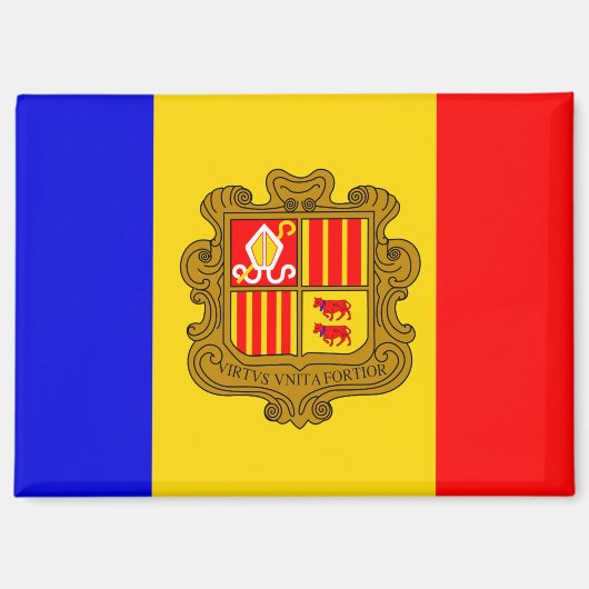 andorra flag magnet magneet (Voorkant)