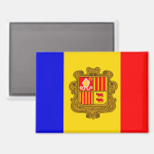 andorra flag magnet magneet (Voorkant / Achterkant)