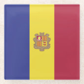Andorra Glazen Onderzetter (Voorkant)