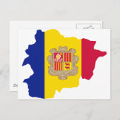 Andorra-kaart AD Briefkaart (Voorkant / Achterkant)