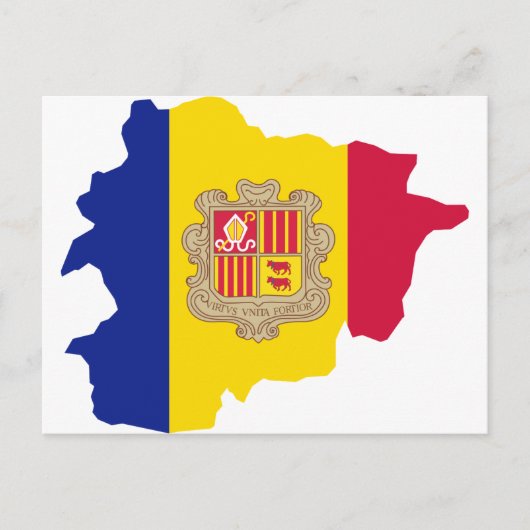 Andorra-kaart AD Briefkaart (Voorkant)