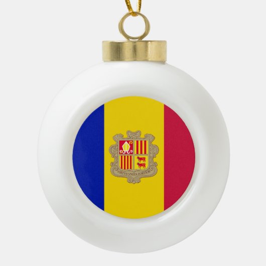 Andorra Keramische Bal Ornament (Voorkant)