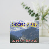 Andorra La Vella, Visite Andorre carte postale (Debout devant)