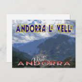 Andorra La Vella, Visite Andorre carte postale (Devant / Derrière)