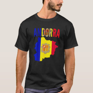 Andorra Landenkaartvlag Andorra T-shirt