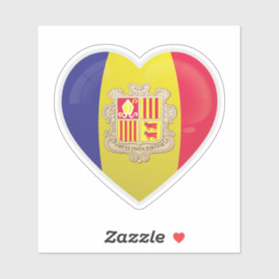 Andorra Liefde Icoon Sticker