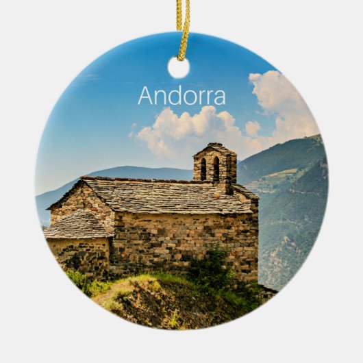 Andorra, Pyreneeën Keramisch Ornament (Voorkant)