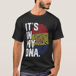 Andorra Roots Vlag Vingerafdruk Grafisch Patriotti T-shirt