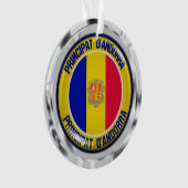 Andorra Round Emblem Ornament (voorkant)
