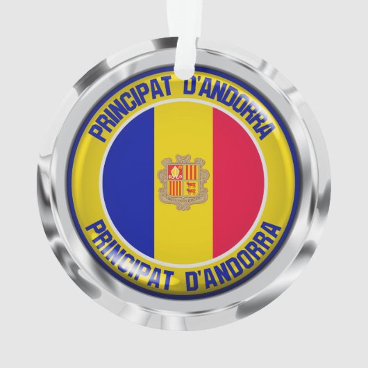Andorra Round Emblem Ornament (achterkant)