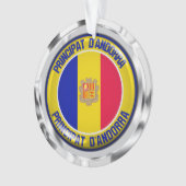 Andorra Round Emblem Ornament (voorkant)