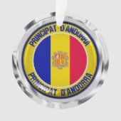 Andorra Round Emblem Ornament (voorkant)