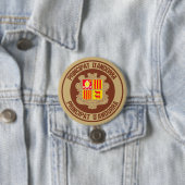 Andorra Round Emblem Ronde Button 7,6 Cm (In situ)