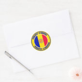 Andorra Round Emblem Ronde Sticker (Envelop)