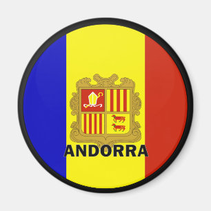 Andorra Roundel-kwaliteitsvlag Magneet