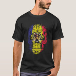Andorra Skull en Rozen vlag T-shirt