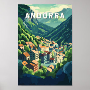 Andorra Travel Art Vintage Poster