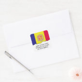 Andorra Vierkante Sticker (Envelop)