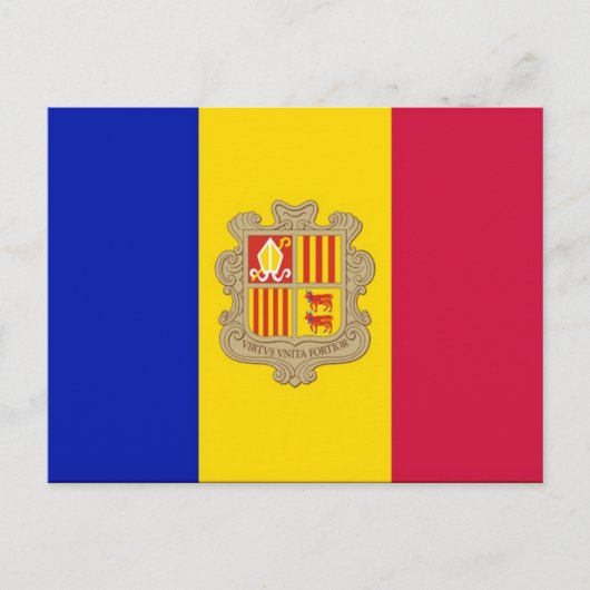 Andorra - vlag - briefkaart (Voorkant)