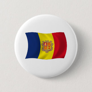 Andorra Vlag Knop Ronde Button 5,7 Cm