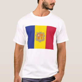 Andorra Vlag T-Shirt, Patriotische T-Shirts, T-shirt