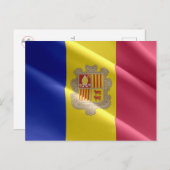 Andorra - Vlaggolven - Briefkaart (Voorkant / Achterkant)