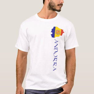 Andorra Vlagkaart T-shirt