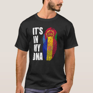 Andorraanse en Eritrese Mix DNA Vlag Erfgoed T-shirt