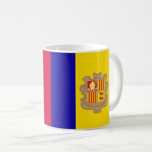 Andorre Drapeau café Mug (Devant droit)